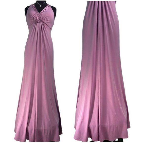 NWT David’s Bridal formal dress, bridesmaid, prom, wisteria/purple halt… - Picture 5 of 12